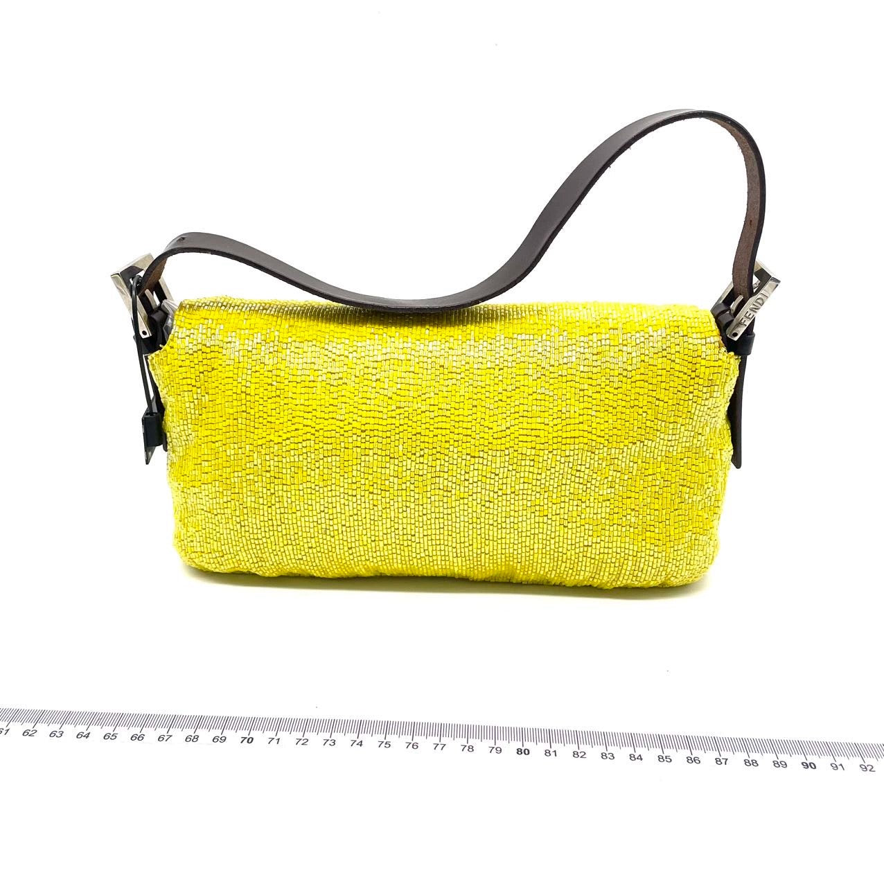 Fendi Baguette Vintage Shoulder bag with Glitter Yellow Beads