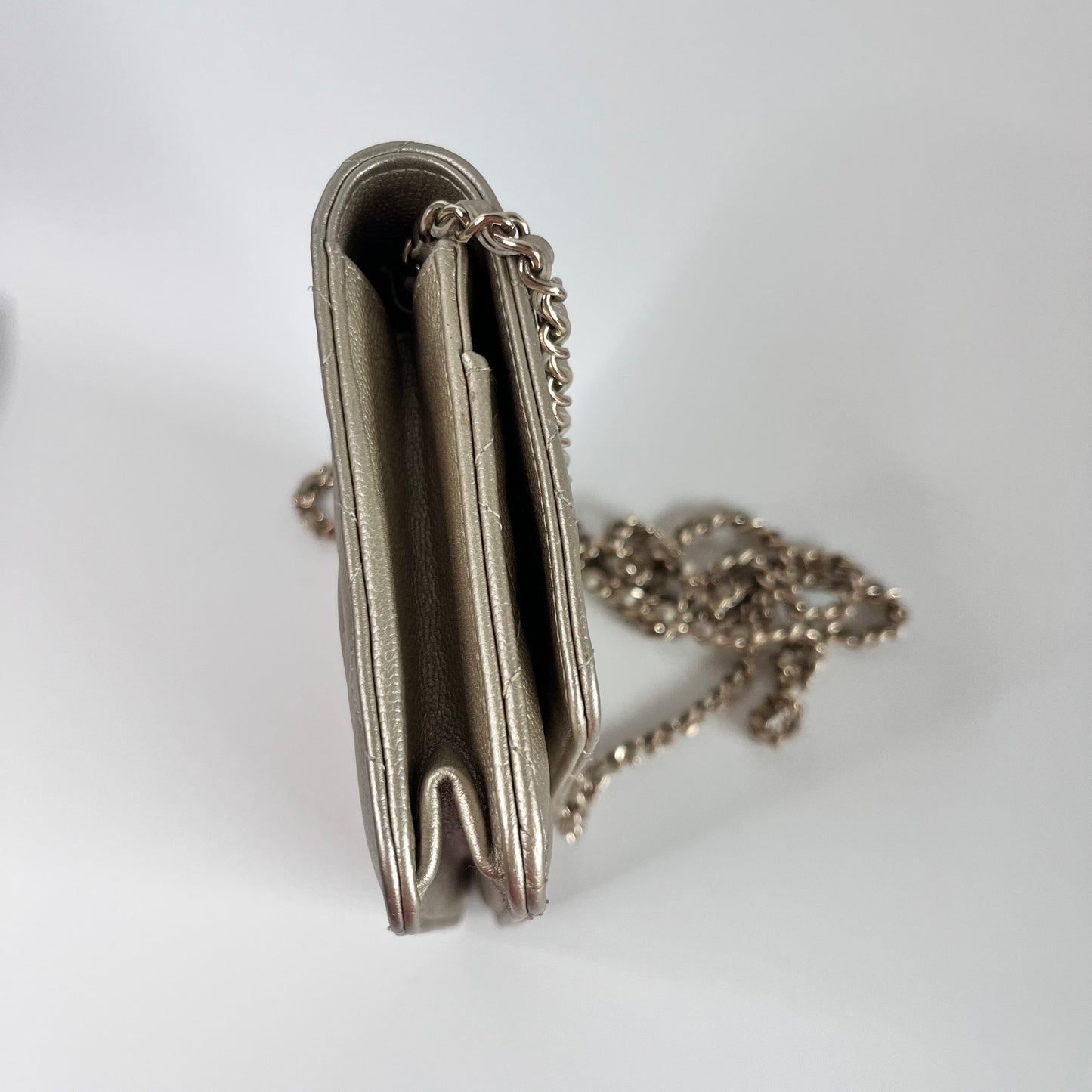 Chanel Wallet On Chains WOC Timeless/ Classic Gold Caviar Leather