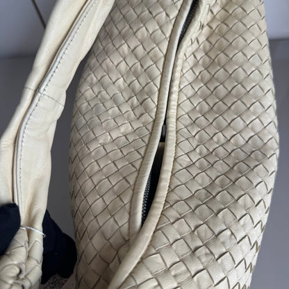 Bottega Veneta Veneta Hobo Light Yellow Intrecciato Leather Bag 47cm