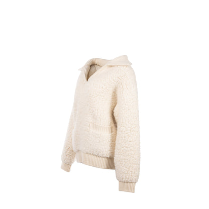 Celine size sweater Laine/Alpaga/Soie White