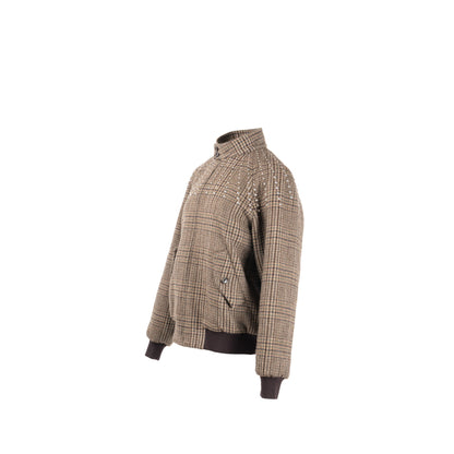 Luxury CELINE Size 46 Studded Teddy Jacket Wool Marron SHW