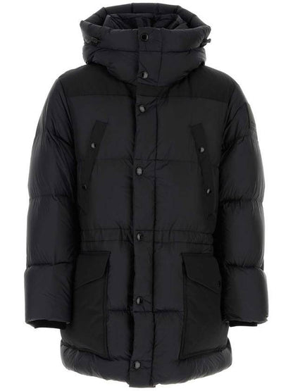 Luxury Burberry Logo Applique Nylon Padding Black