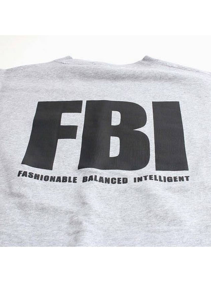 Luxury Balenciaga Trending 2025 FBI Logo Sweatshirt Grey