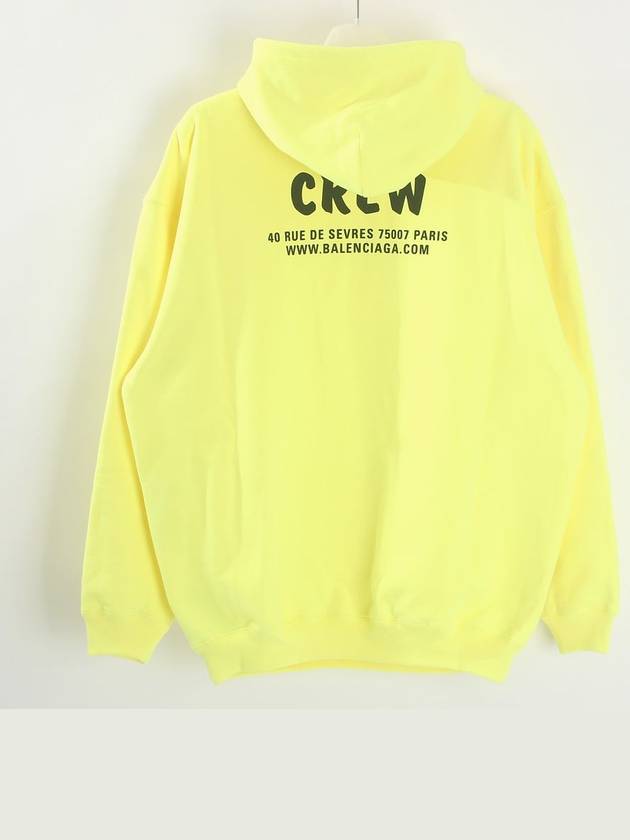 Luxury Balenciaga Trending 2025 Crew Logo Print Oversized Hoodie Yellow