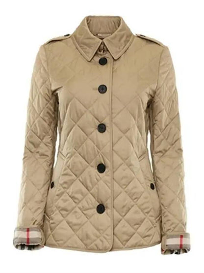 Luxury Burberry Diamond Quilted Jacket Archive Beige