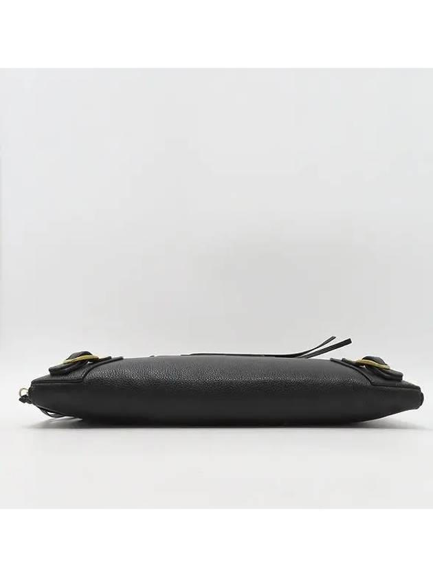 Luxury Balenciaga Trending 2025 652490 Black Grain Calfskin Neo Classic Clutch