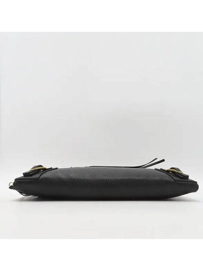Luxury Balenciaga Trending 2025 652490 Black Grain Calfskin Neo Classic Clutch