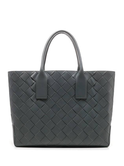 Luxury Bottega Veneta Intrecciato Tote Bag Grey