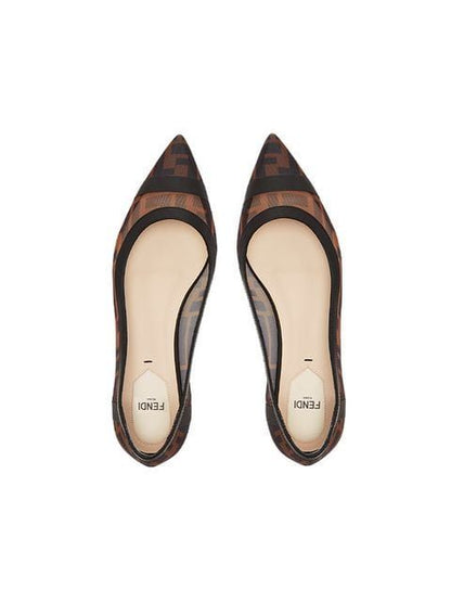 FENDI FF MESH COLIBRÌ BALLERINA FLATS