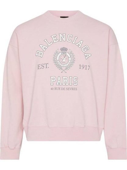 Luxury Balenciaga Trending 2025 College 1817 Sweatshirt Pink