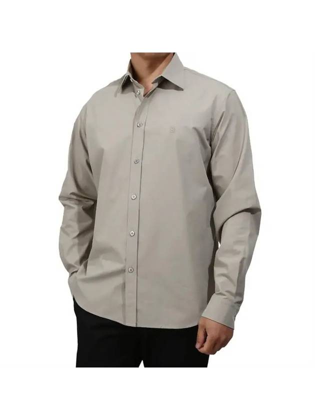 Luxury Balenciaga Trending 2025 Embroidered Logo Long Sleeve Shirt Beige