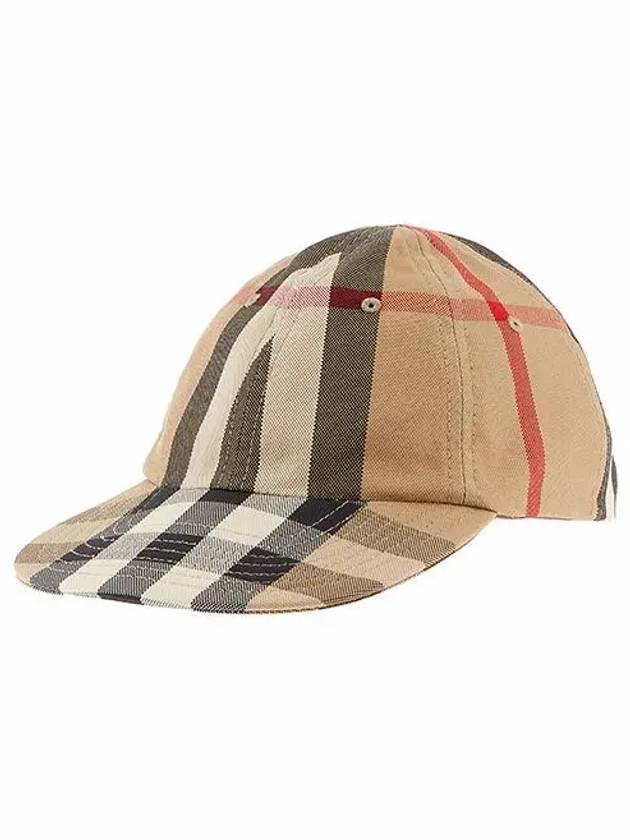 Luxury Burberry Reversible Vintage Check Cotton Ball Cap Archive Beige