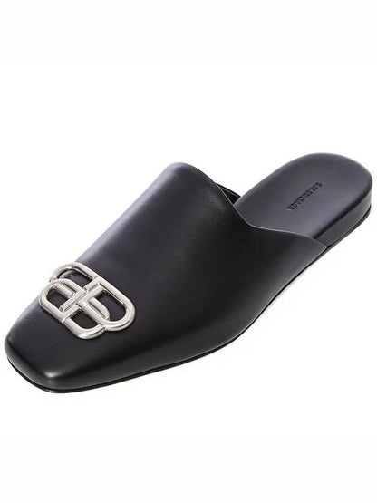 Luxury Balenciaga Trending 2025 Cosy BB Logo Mules Black