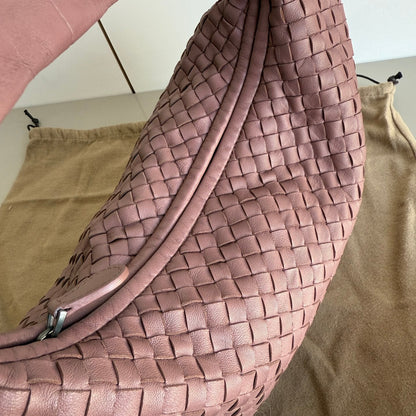 Bottega Veneta Veneta Leather Hobo Small Nude Dirty Pink 40cm