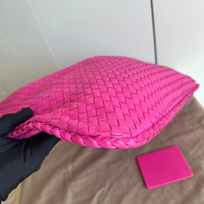 Bottega Veneta Veneta Hobo Large Pink Intrecciato Leather Bag 51cm