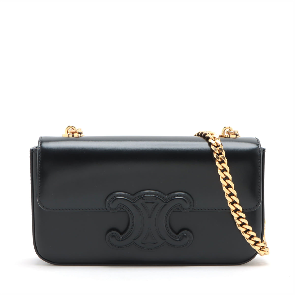Luxury CELINE Triomphe Leather Chain shoulder bag