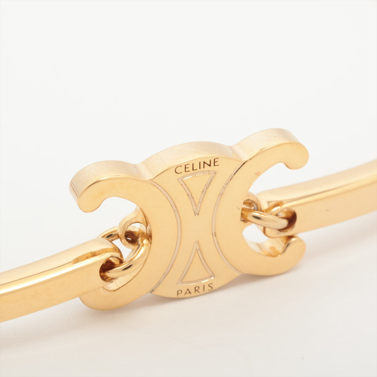 Luxury CELINE Triomphe Gold Logo Bracelet