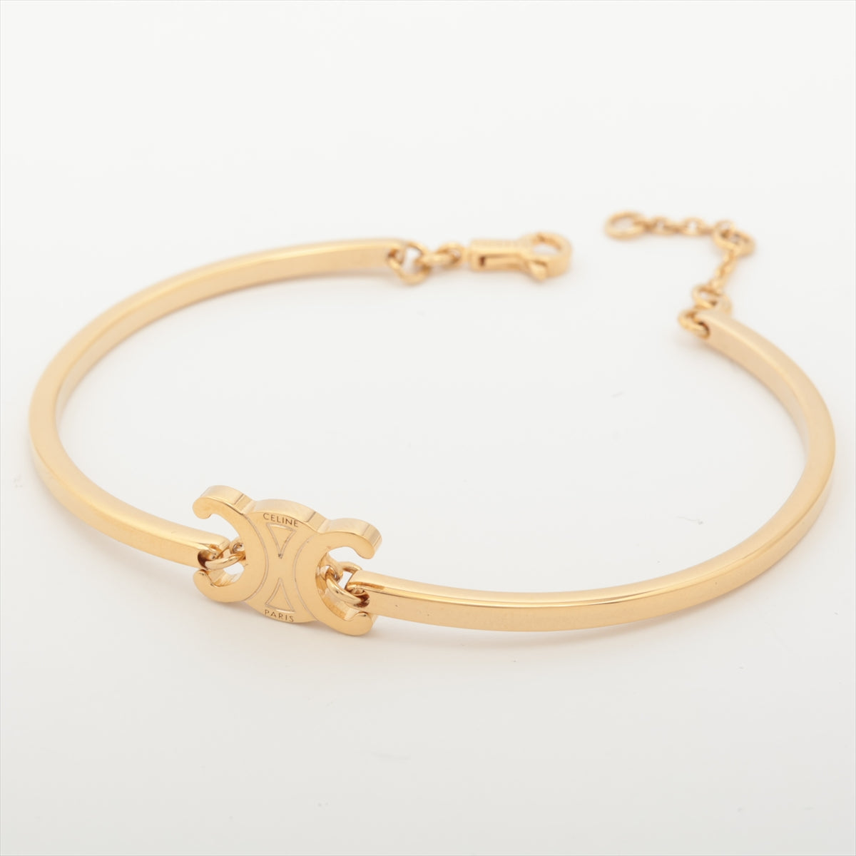 Luxury CELINE Triomphe Gold Logo Bracelet