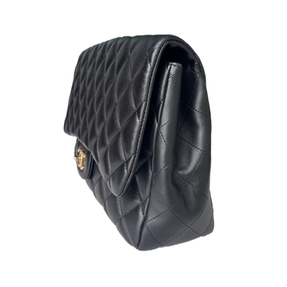 Chanel Timeless/ Classic Flap Jumbo/Large Black with Gold Hardware