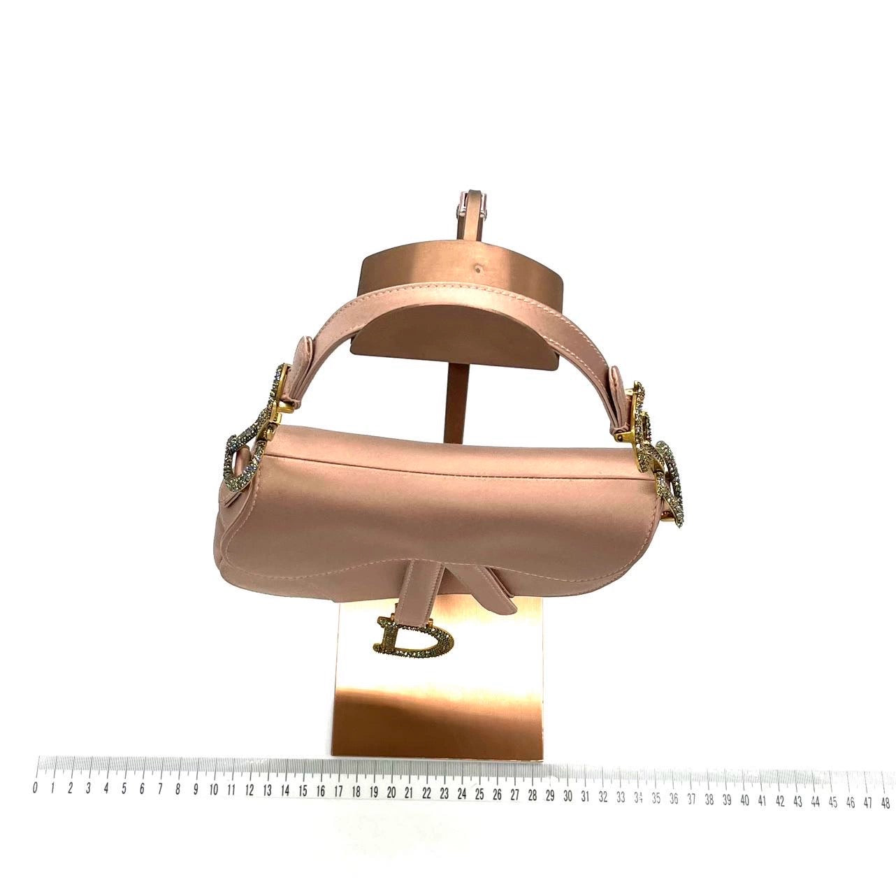 Dior Saddle 2019 Mini Silk Pink with Crystal Embedded Buckles