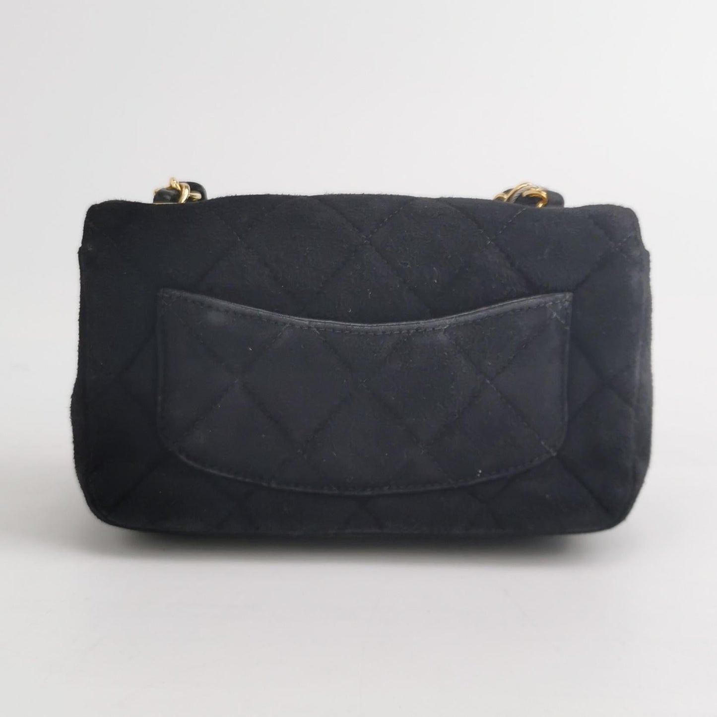 Chanel Classic Flap Extra Mini Black Suede Quilted Gold-tone Hardware