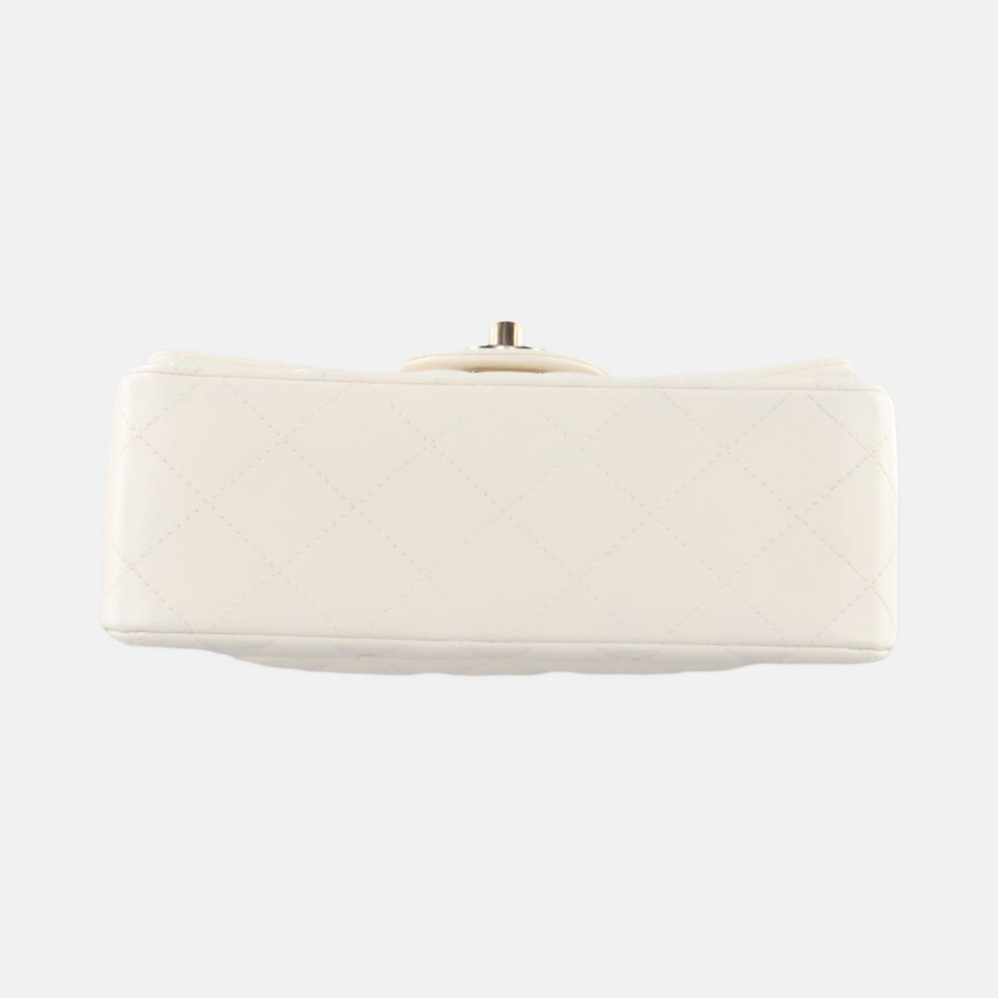 Chanel Classic Flap Rectangular Mini White Lambskin Silver Hardware, 2017