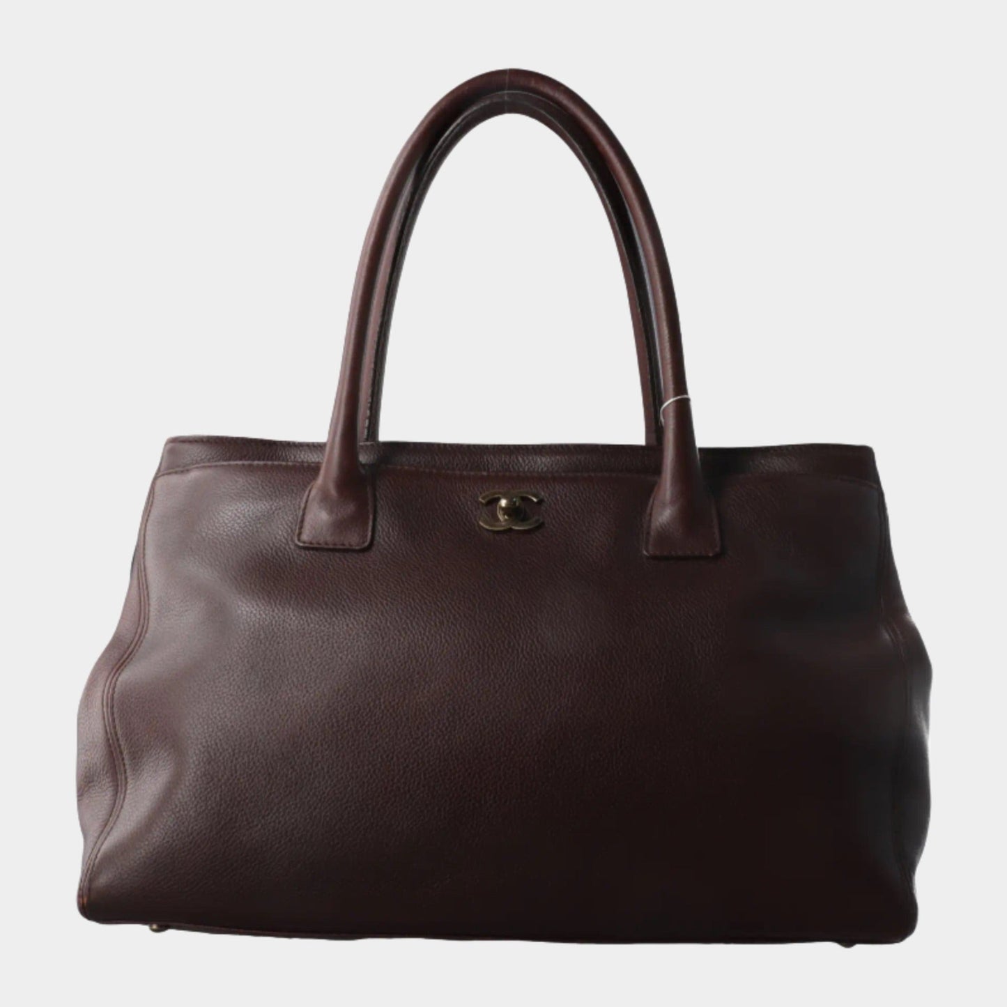 Chanel Cerf Executive 2000 Brown Caviar Leather Handbag