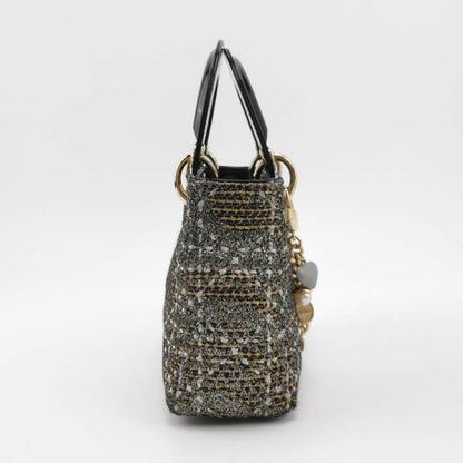 Lady Dior Mini Christmas 2011 Limited Edition Black Tweed and Star Chain