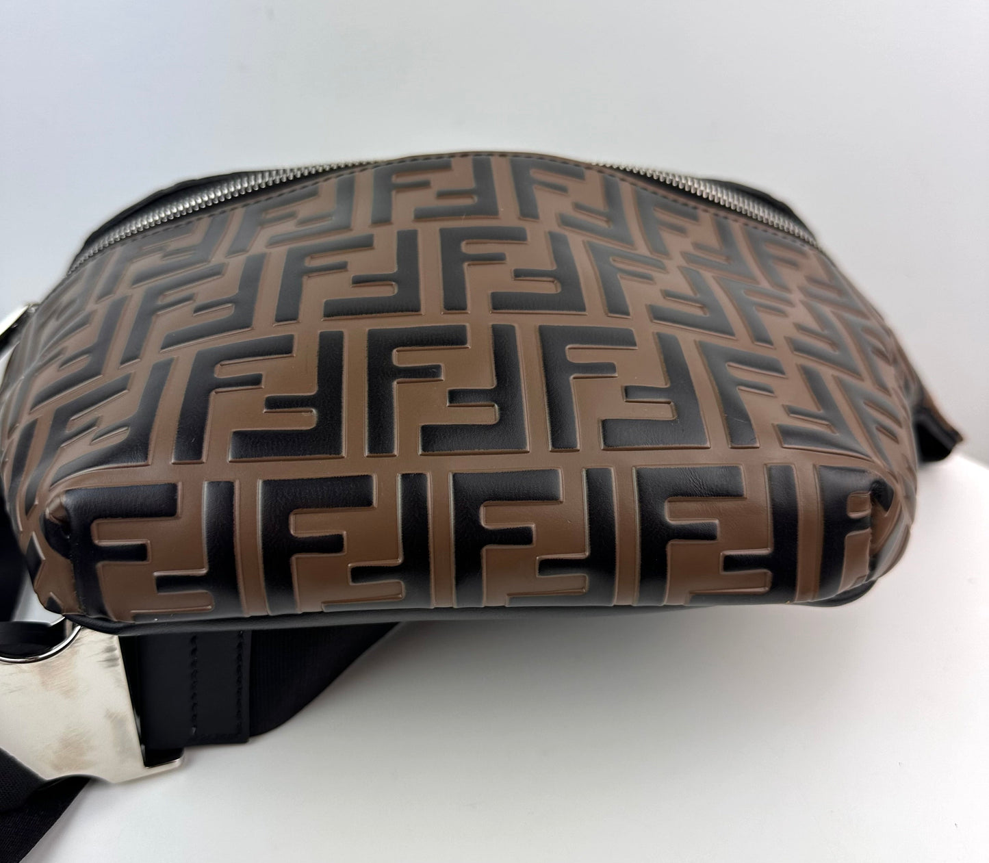 Fendi FF Monogram Leather Belt Bag