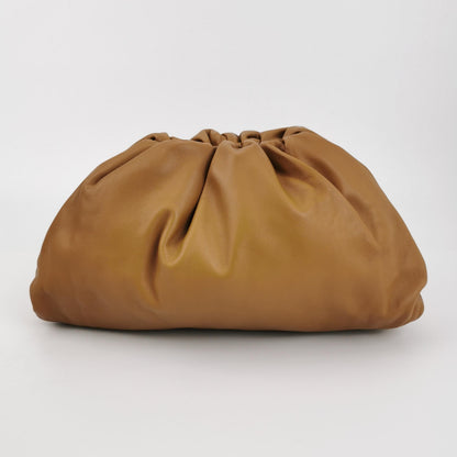 Bottega Veneta Pouch Calfskin Leather Caramel Brown Large