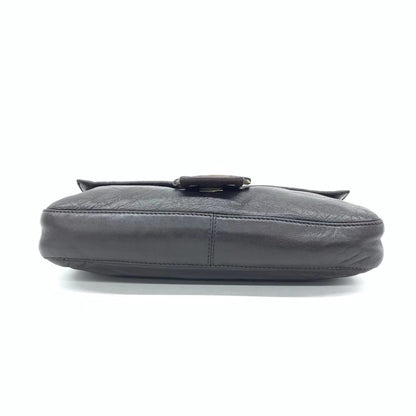 Fendi Baguette Black Lambskin Leather Shoulder Bag