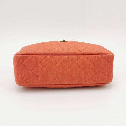 Chanel 2016 Canvas Quilted Small 2.55 Mademoiselle Camera Case Bag Orange
