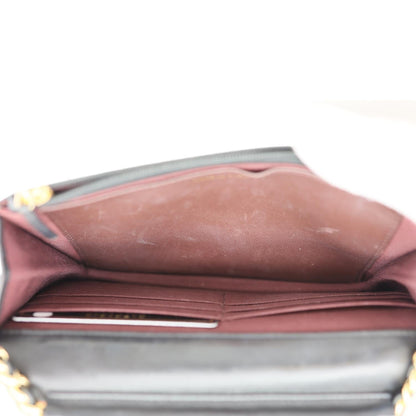 CHANEL WOC Quilted Lambskin Leather Crossbody Bag Black