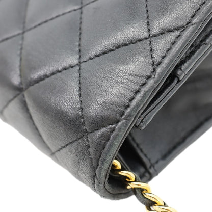CHANEL WOC Quilted Lambskin Leather Crossbody Bag Black