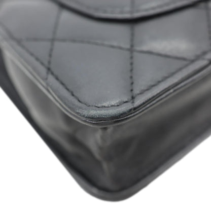 CHANEL WOC Quilted Lambskin Leather Crossbody Bag Black