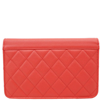 CHANEL Urban Companion Grained Calfskin Leather WOC Crossbody Bag Red