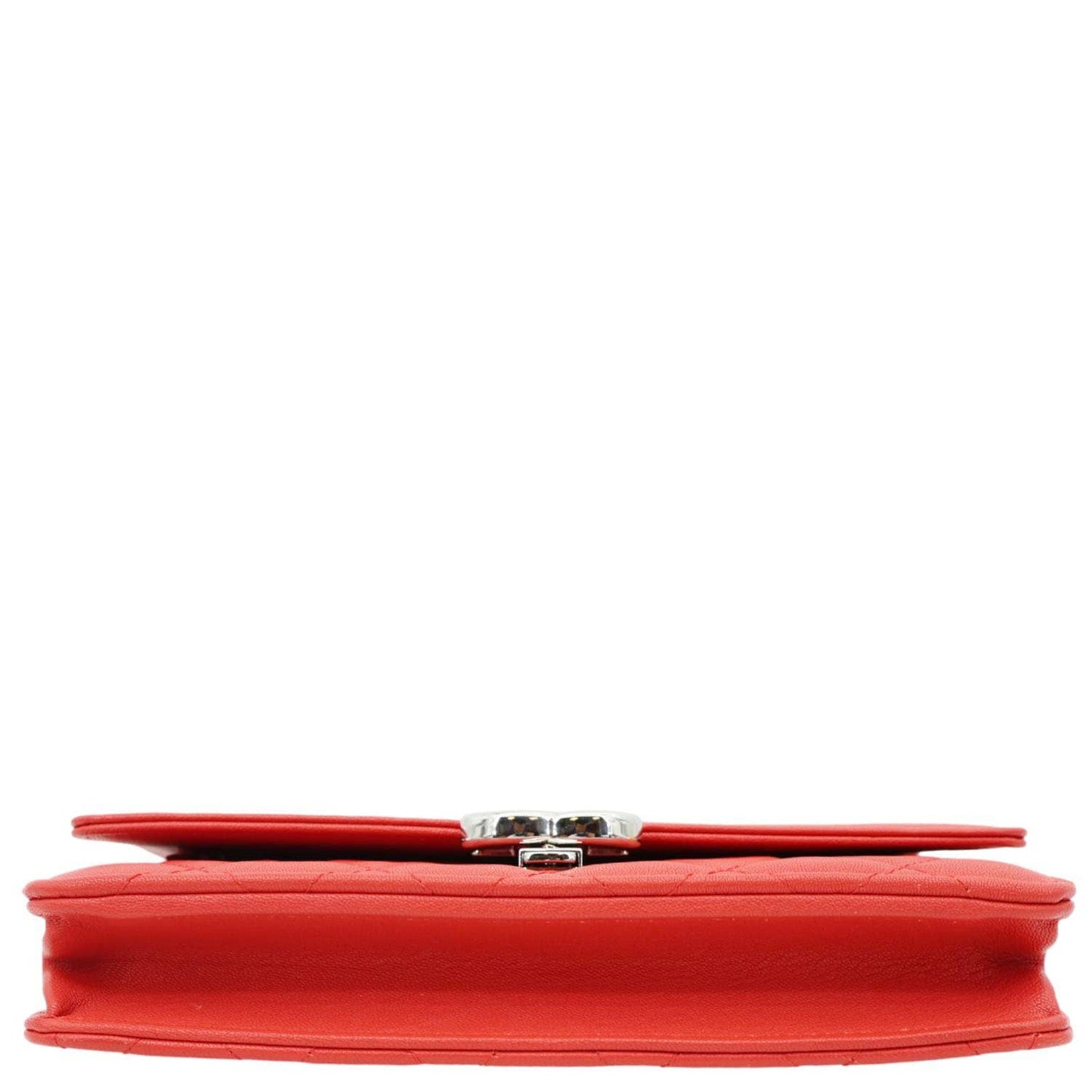 CHANEL Urban Companion Grained Calfskin Leather WOC Crossbody Bag Red