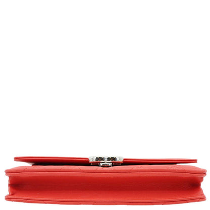 CHANEL Urban Companion Grained Calfskin Leather WOC Crossbody Bag Red