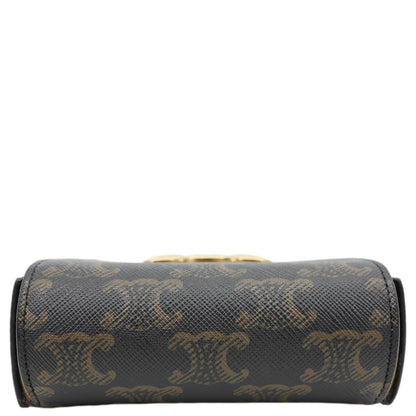 CELINE Triomphe Mini Canvas Shoulder Bag Brown