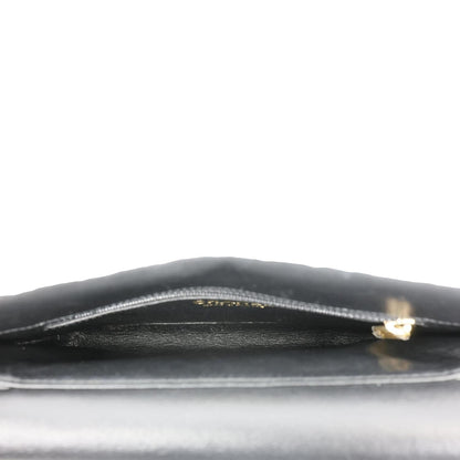 CHANEL CC Chic Double Flap Quilted Lambskin Leather Shoulder Bag Navy Blue