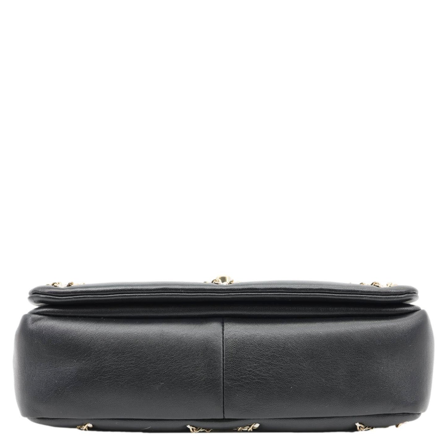 CHANEL Entwined Flap Small Lambskin Leather Chain Crossbody Black