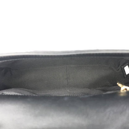 CHANEL Entwined Flap Small Lambskin Leather Chain Crossbody Black