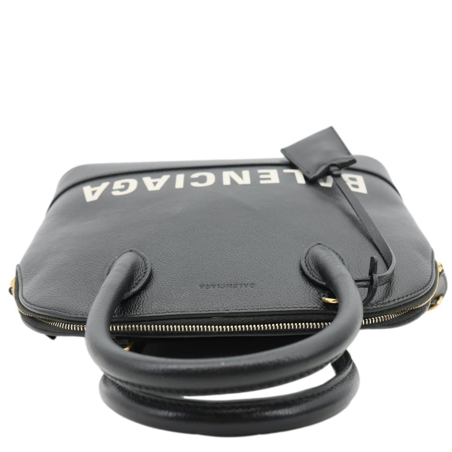 BALENCIAGA Ville Top Handle Small Grained Leather Crossbody Bag Black