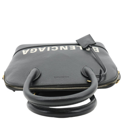BALENCIAGA Ville Top Handle Small Grained Leather Crossbody Bag Black