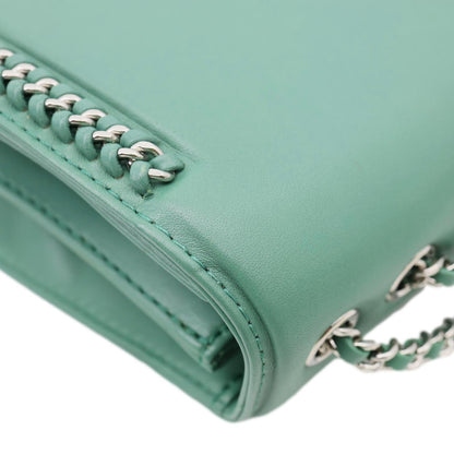 CHANEL Braided Chic Flap Leather Crossbody Bag Green
