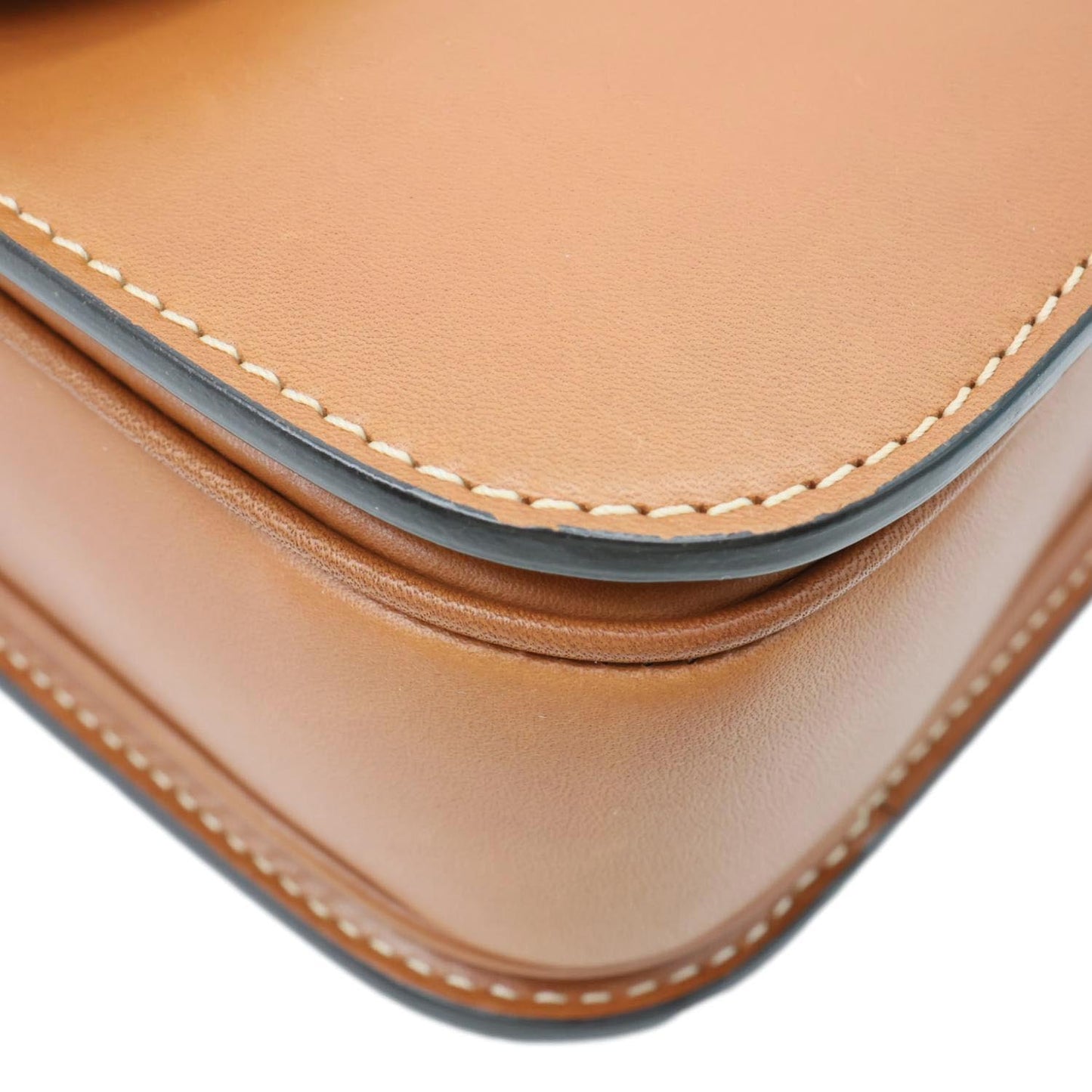 CELINE Triomphe Leather Shoulder Bag Brown