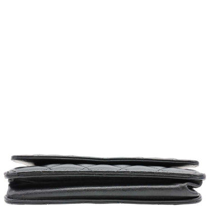 CHANEL WOC Wallet on Chain Leather Shoulder Bag Black