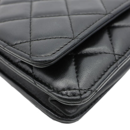 CHANEL WOC Wallet on Chain Leather Shoulder Bag Black