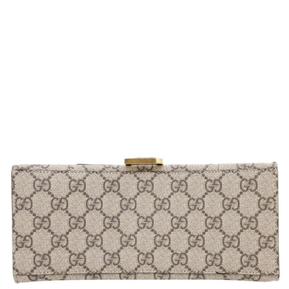 BALENCIAGA X GUCCI Hourglass Small GG Supreme Monogram Top Handle Shoulder Bag Beige 681697