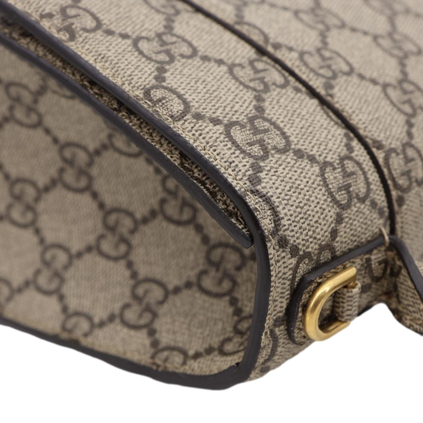 BALENCIAGA X GUCCI Hourglass Small GG Supreme Monogram Top Handle Shoulder Bag Beige 681697